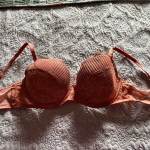 Victoria's Secret Lace Bra in Coral